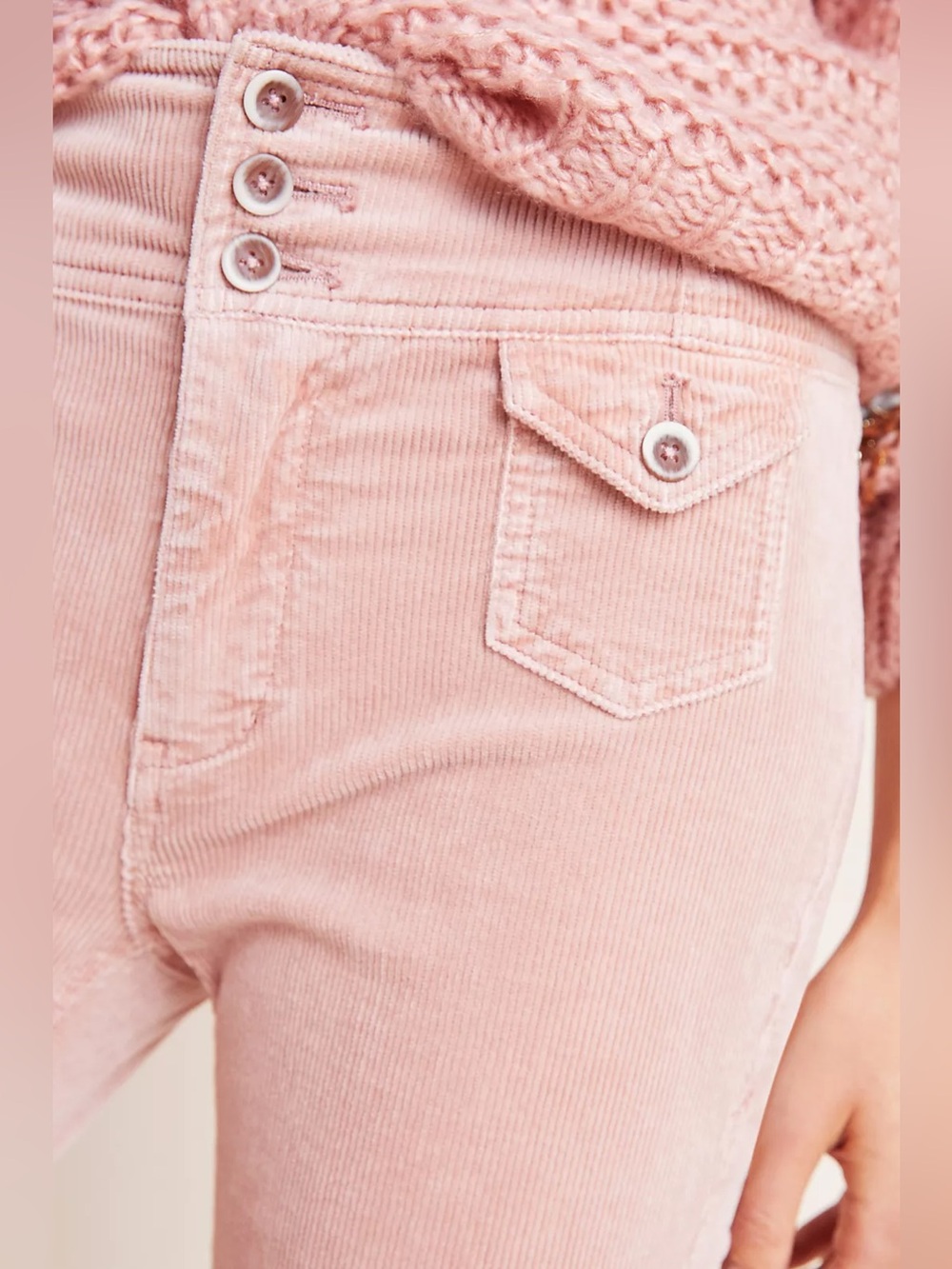Anthropologie Pilcro High-Rise Bootcut Flare Corduroy Pants Size 26 70s Retro - Picture 15 of 15